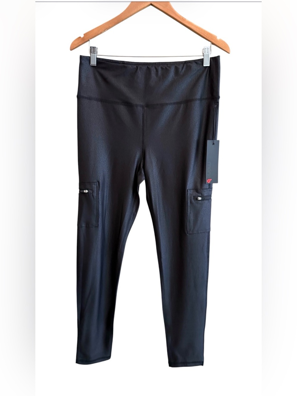Mono B Black Pocket Leggings with Zip Detail
